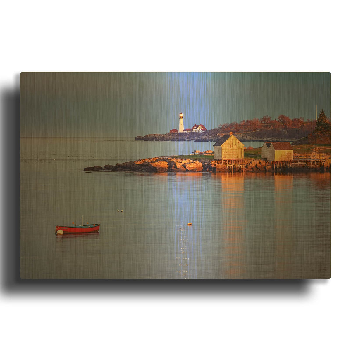 'Evening Glow At Willard Beach' By Rick Berk Gold Metal Wall Art