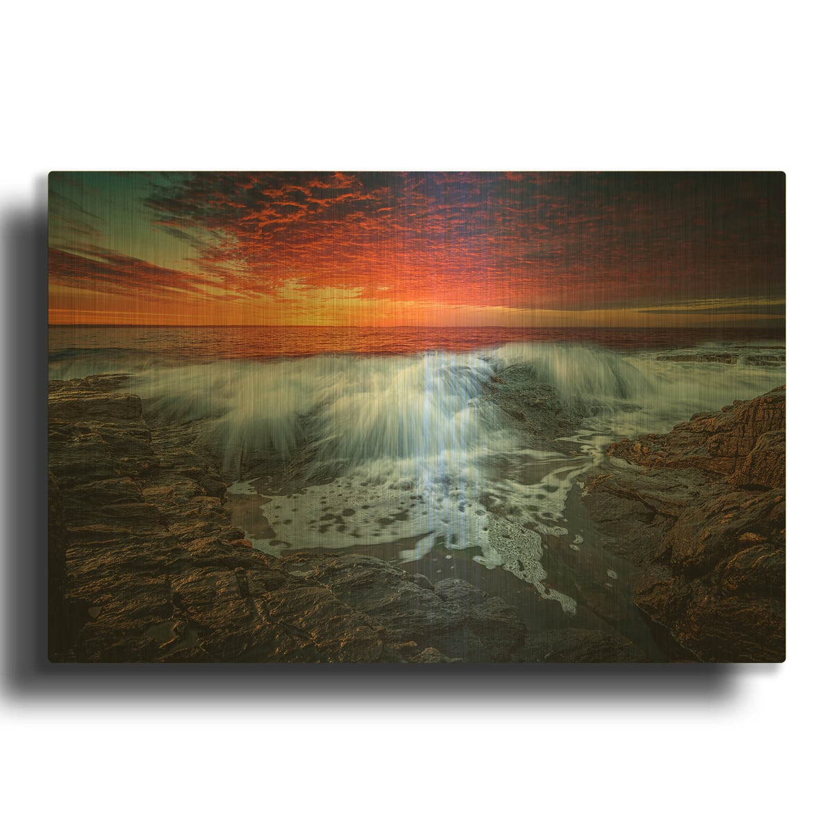 'Daybreak' By Rick Berk Gold Metal Wall Art