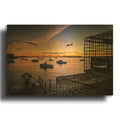 'Dusk At Barney Point' By Rick Berk Gold Metal Wall Art