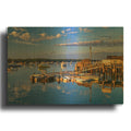 'Summer Morning In Friendship Harbor' By Rick Berk Gold Metal Wall Art