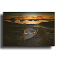 'The Muddy Dinghy' By Rick Berk Gold Metal Wall Art