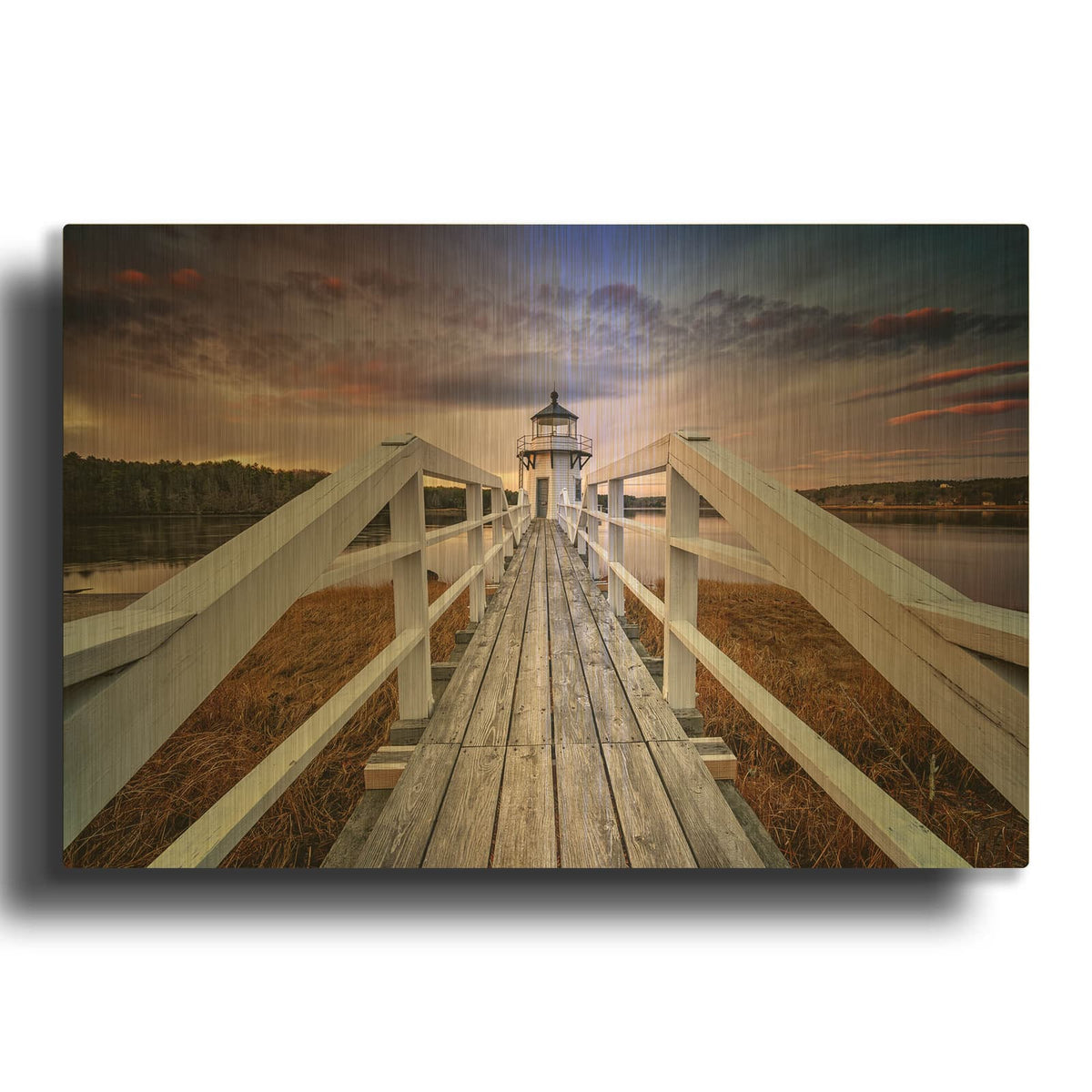 'Doubling Point At Dawn' By Rick Berk Gold Metal Wall Art