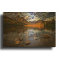 'Sawtooth Afire' By Rick Berk Gold Metal Wall Art