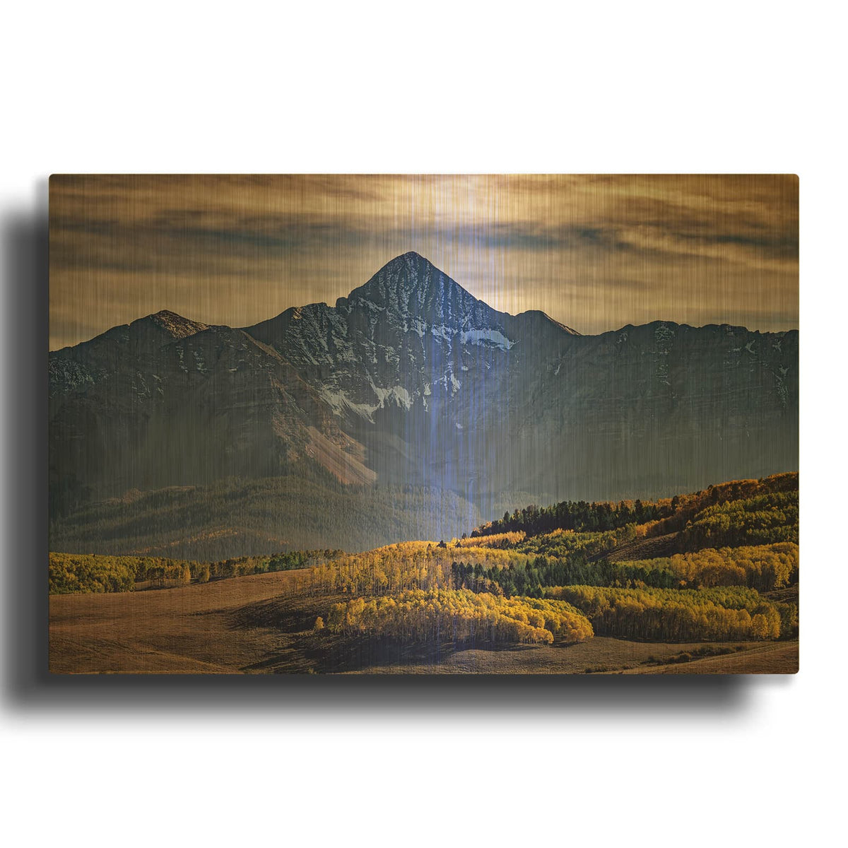 'Wilson Peak' By Rick Berk Gold Metal Wall Art