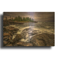 'Stormy Skies At Lanes Island' By Rick Berk Gold Metal Wall Art