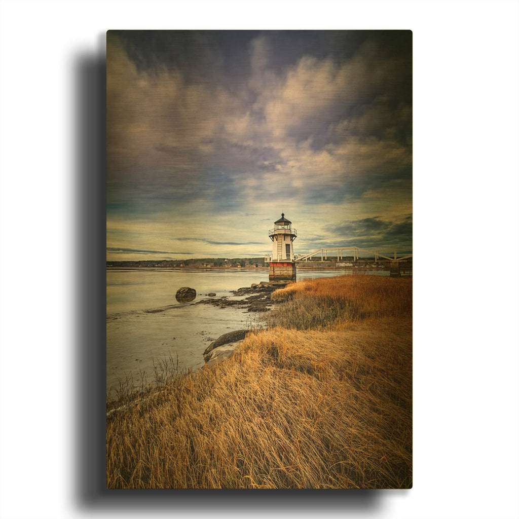 'Low Tide On The Kennebec' By Rick Berk Gold Metal Wall Art