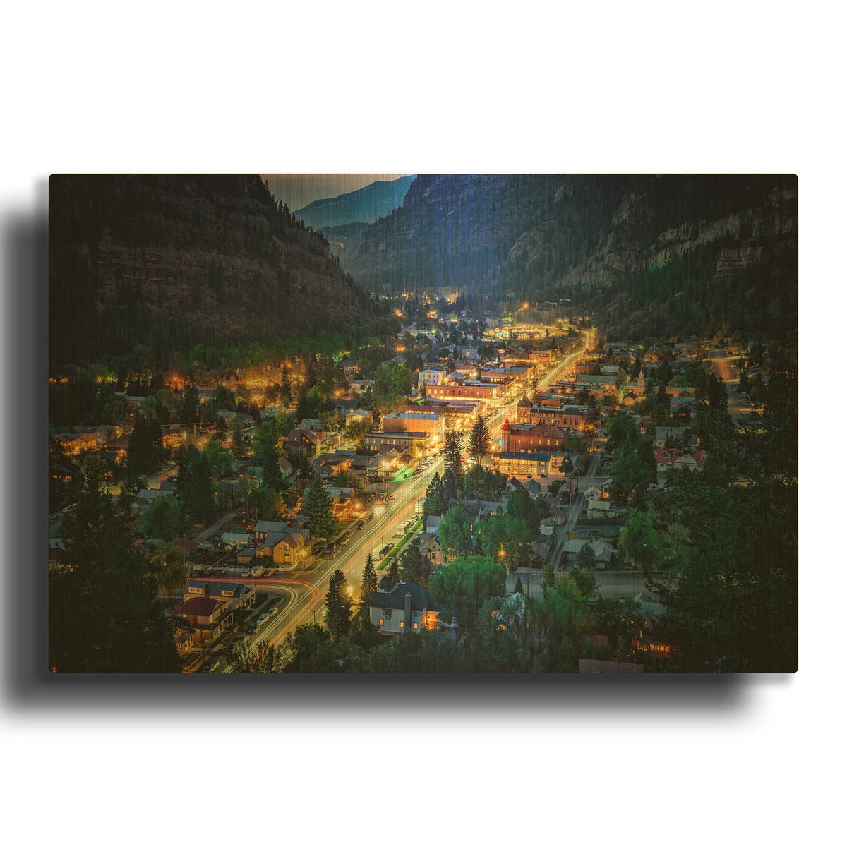 'Evening In Ouray' By Rick Berk Gold Metal Wall Art