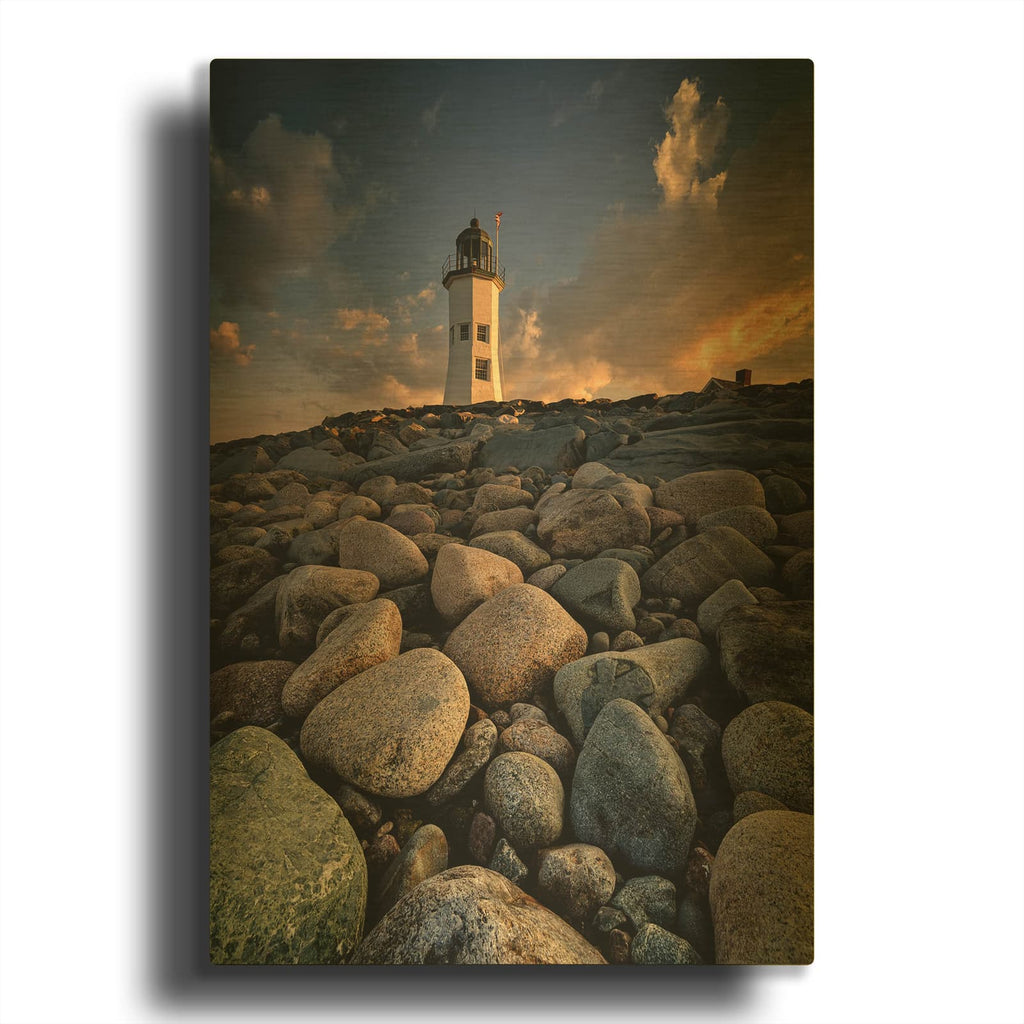 'Scituate Sunset' By Rick Berk Gold Metal Wall Art