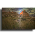 'Scotts Bluff At Sunset' By Rick Berk Gold Metal Wall Art