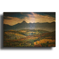 'Dallas Divide' By Rick Berk Gold Metal Wall Art