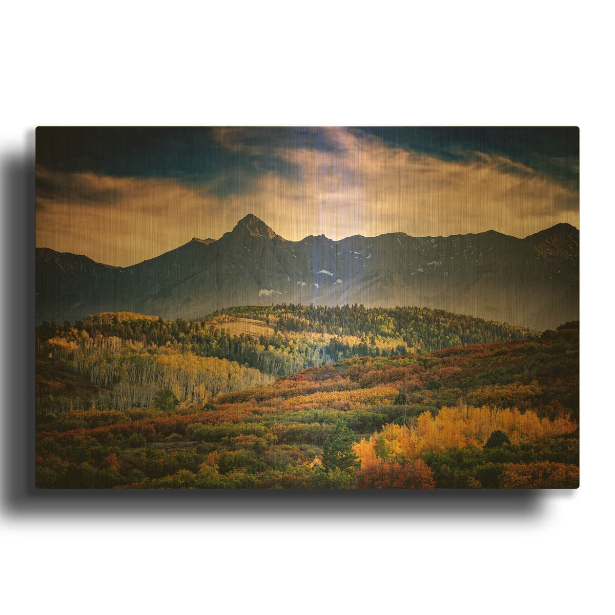 'Dallas Divide' By Rick Berk Gold Metal Wall Art