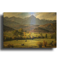 'Autumn Morning On The Ranch' By Rick Berk Gold Metal Wall Art