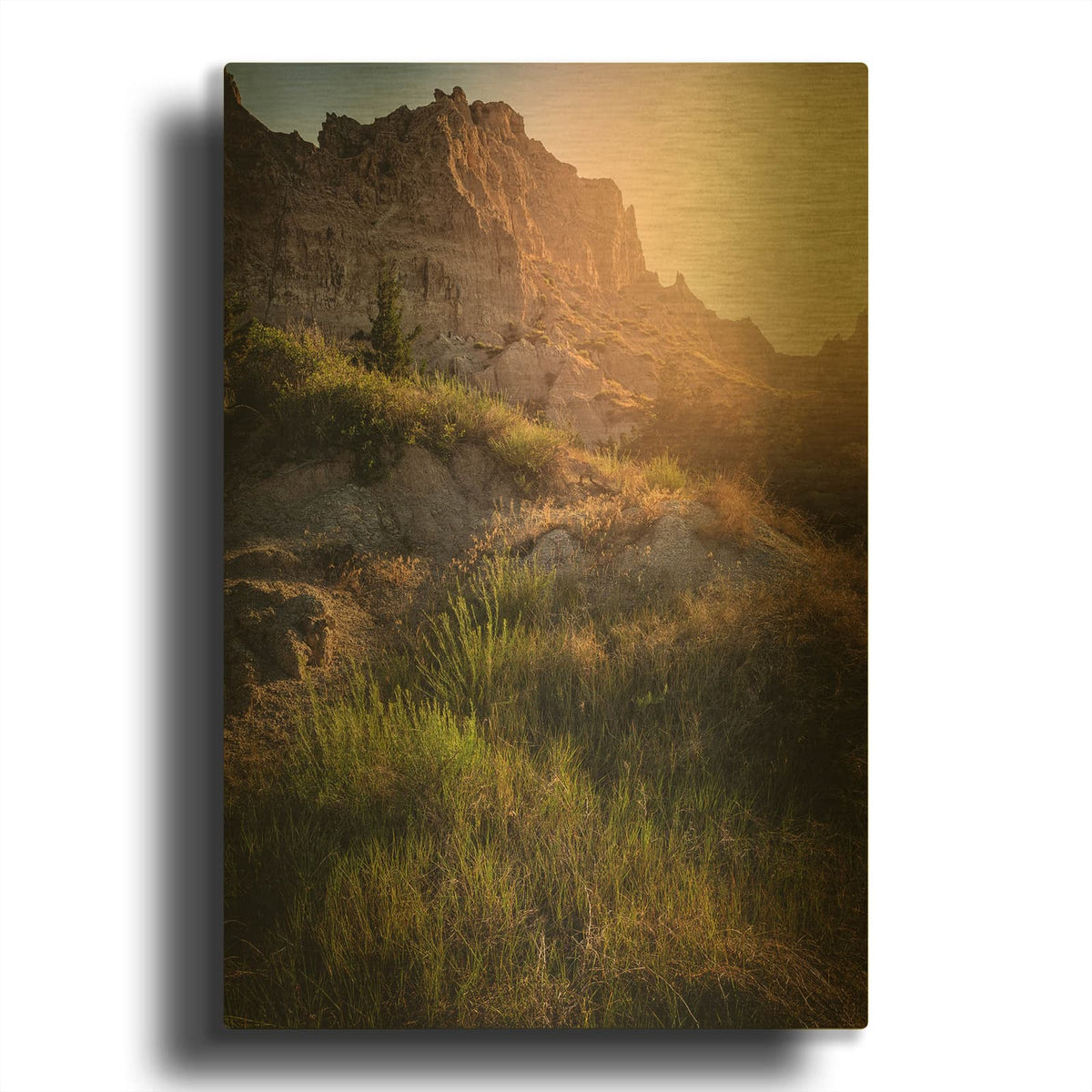 'Badlands Vi' By Rick Berk Gold Metal Wall Art