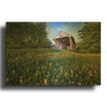 'Imes Covered Bridge' By Rick Berk Gold Metal Wall Art