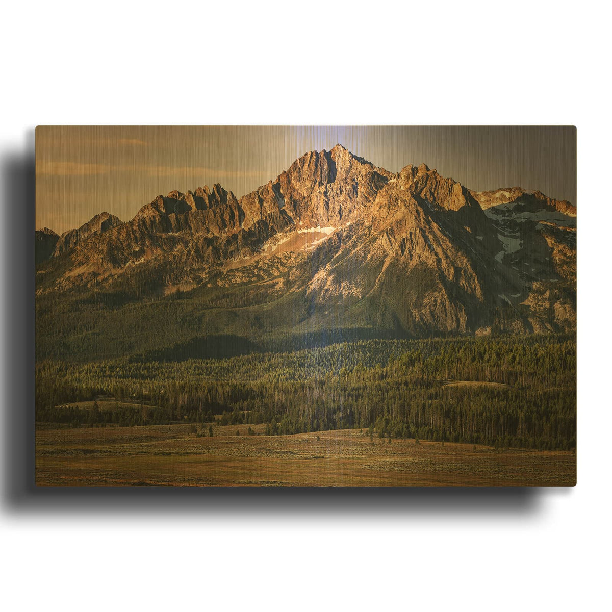 'Williams Peak' By Rick Berk Gold Metal Wall Art