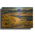 'Sunshine Mountain Autumn' By Rick Berk Gold Metal Wall Art
