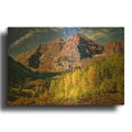 'Autumn At Maroon Bells' By Rick Berk Gold Metal Wall Art