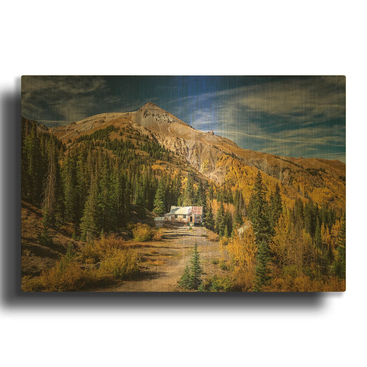 'Idorado Mine Camp' By Rick Berk Gold Metal Wall Art