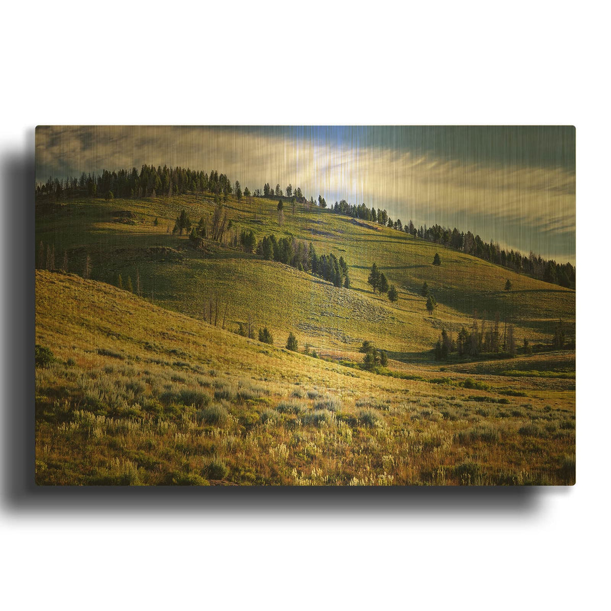 'Sawtooth Foothills Ii' By Rick Berk Gold Metal Wall Art