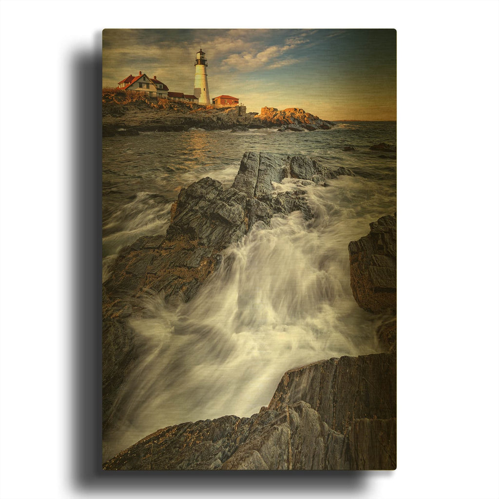'November Tide' By Rick Berk Gold Metal Wall Art
