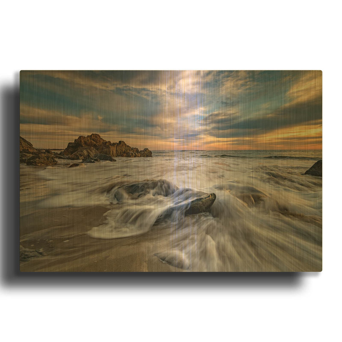 'Time And Tide' By Rick Berk Gold Metal Wall Art