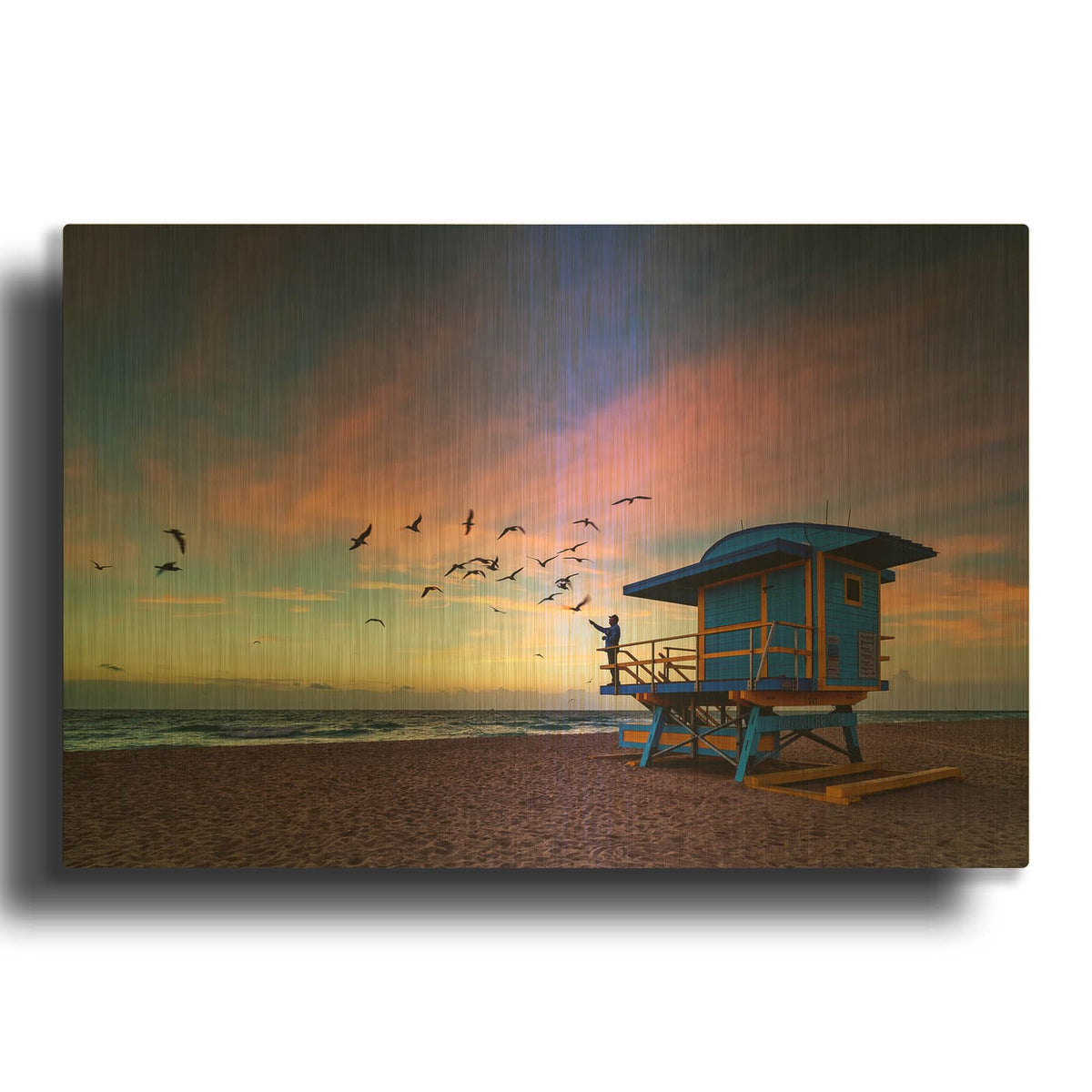 'Morning Ritual' By Rick Berk Gold Metal Wall Art