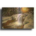 'Dianas Baths On A Snowy Day' By Rick Berk Gold Metal Wall Art