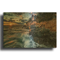 'Last Light At Bass Harbor Head' By Rick Berk Gold Metal Wall Art