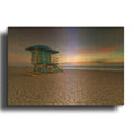 'Dawn On South Beach' By Rick Berk Gold Metal Wall Art