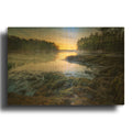 'Dawn At Ovens Mouth' By Rick Berk Gold Metal Wall Art