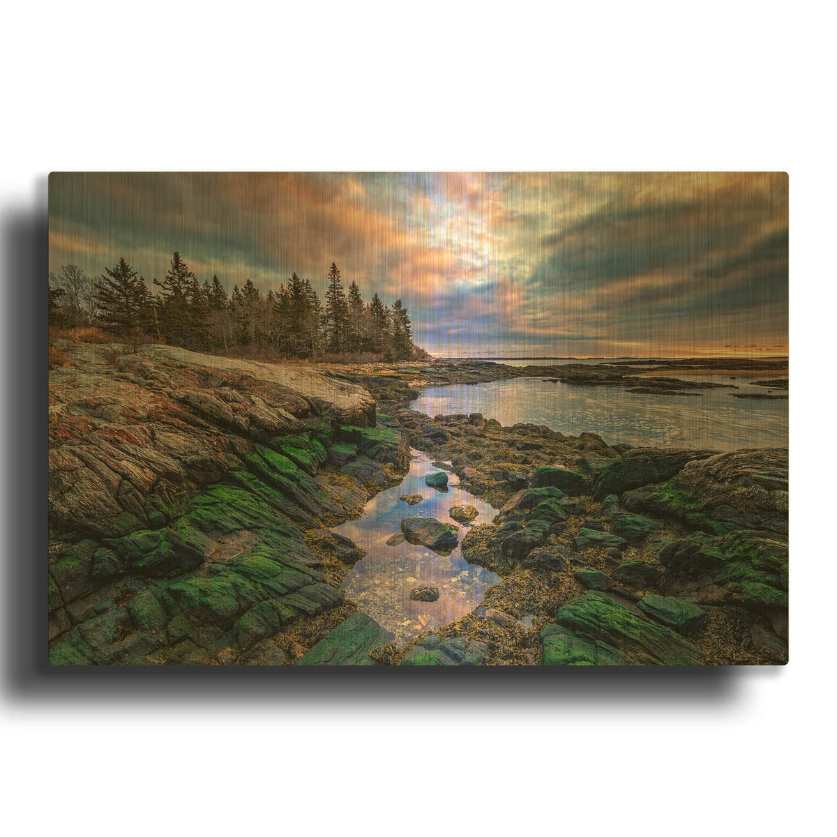 'Tidal Serenity Ii' By Rick Berk Gold Metal Wall Art