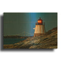 'Castle Hill Lighthouse' By Rick Berk Gold Metal Wall Art