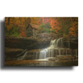 'Fall At The Glade Creek Grist Mill' By Rick Berk Gold Metal Wall Art