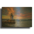 'Sunset At Bug Light' By Rick Berk Gold Metal Wall Art