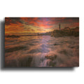 'September Sunrise At Portland Head' By Rick Berk Gold Metal Wall Art