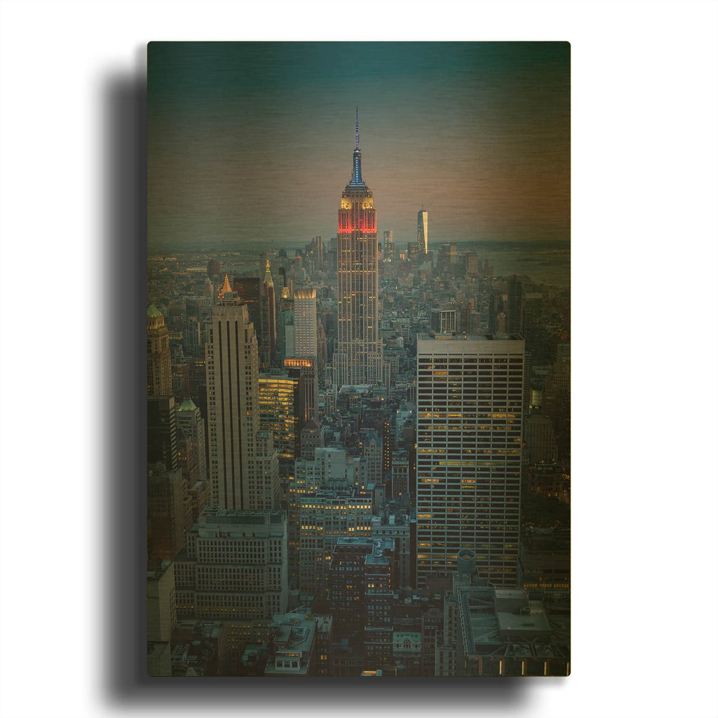 'Midtown' By Rick Berk Gold Metal Wall Art