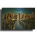 'Manhattan Sparkle' By Rick Berk Gold Metal Wall Art