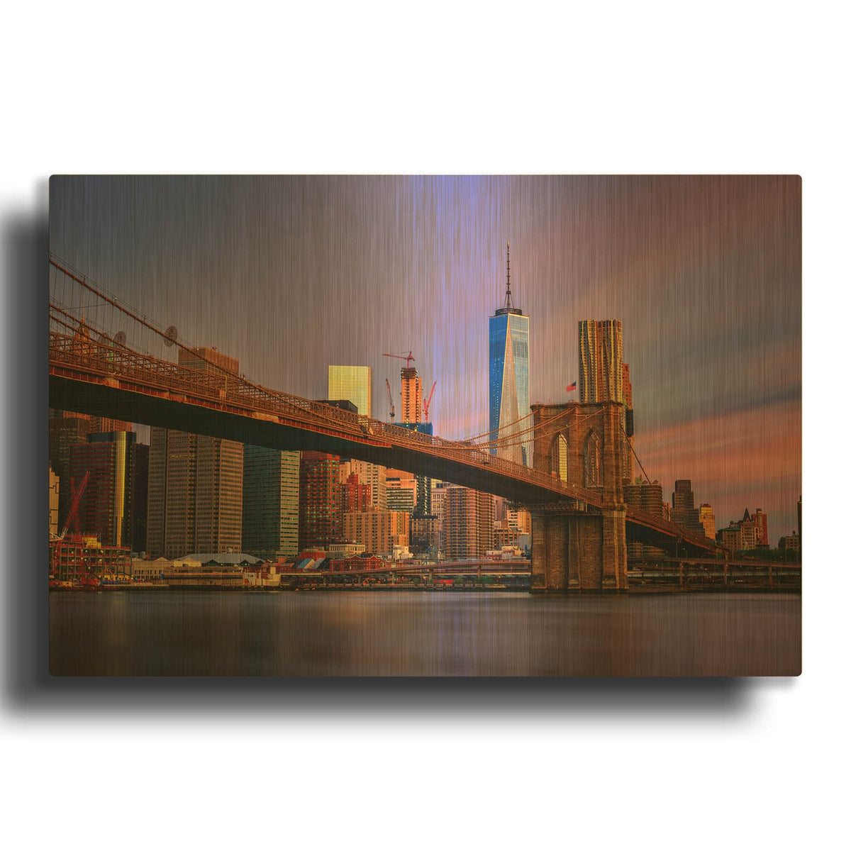 'Brooklyn Morning' By Rick Berk Gold Metal Wall Art