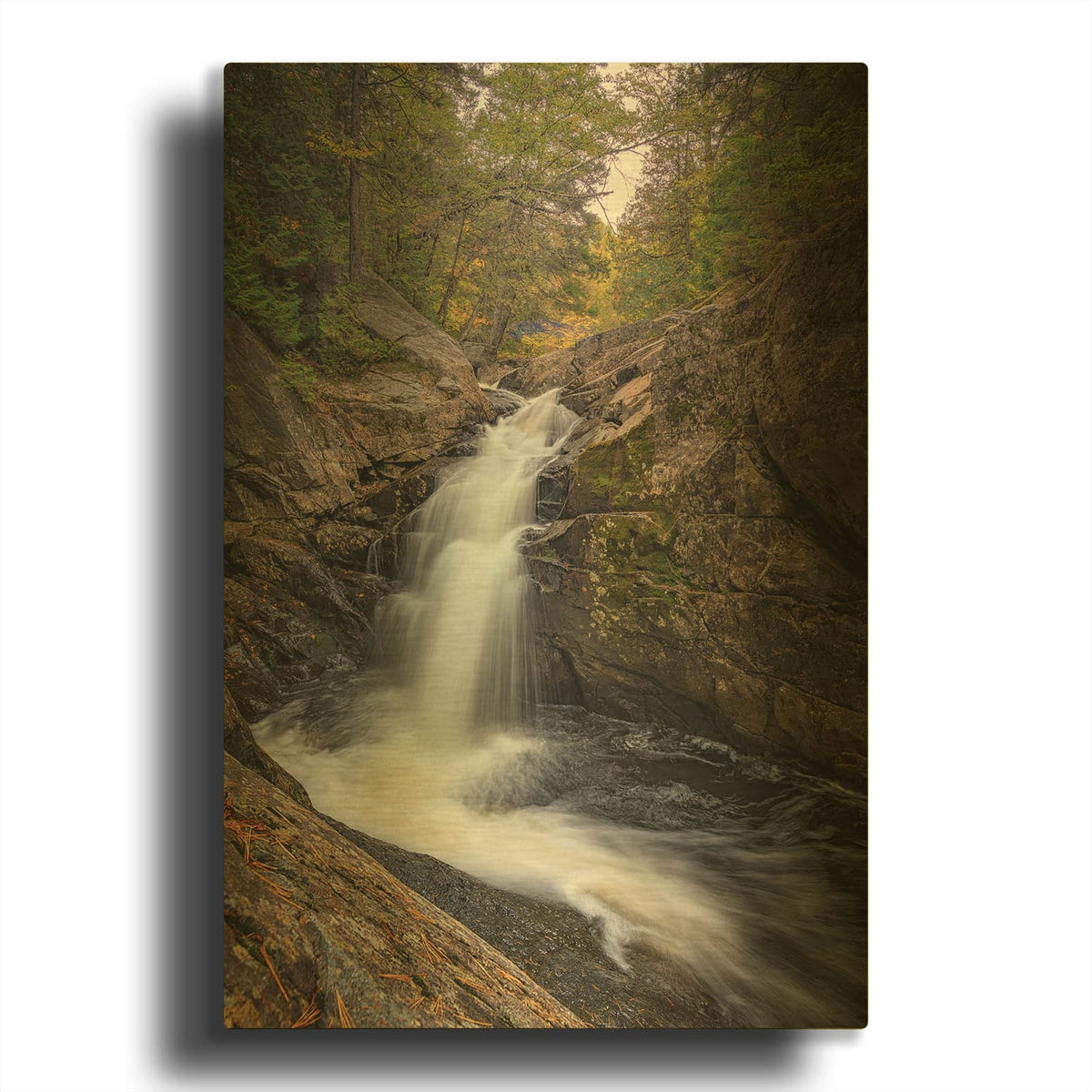 'The Cascades' By Rick Berk Gold Metal Wall Art