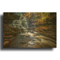 'Ricketts Glen Erie Falls' By Rick Berk Gold Metal Wall Art