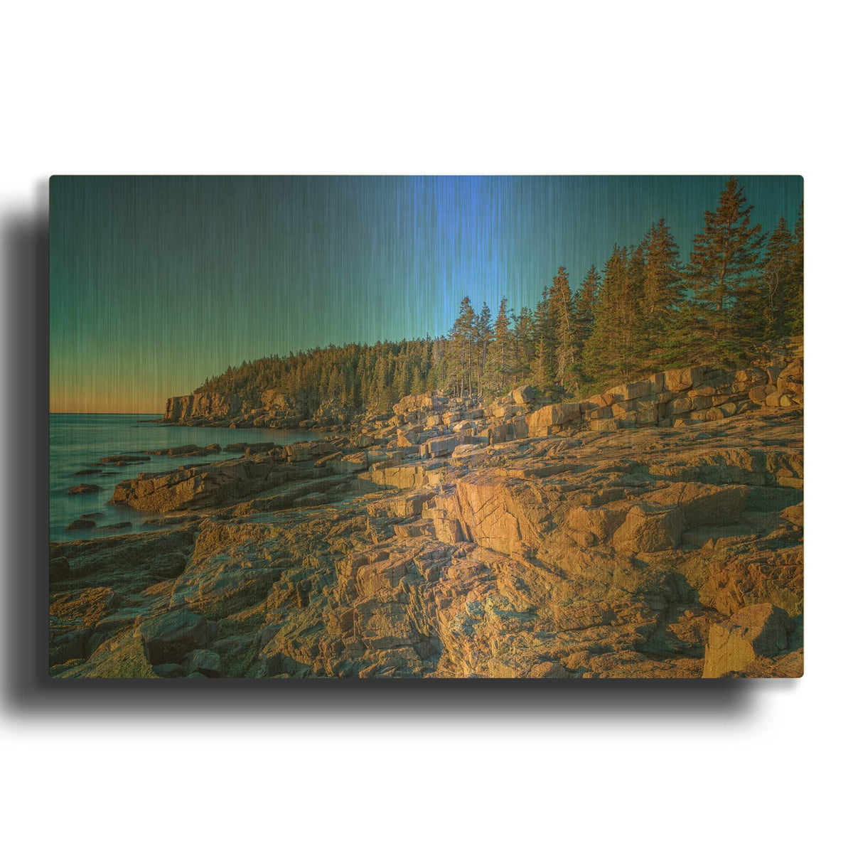'Clear Morning In Acadia' By Rick Berk Gold Metal Wall Art