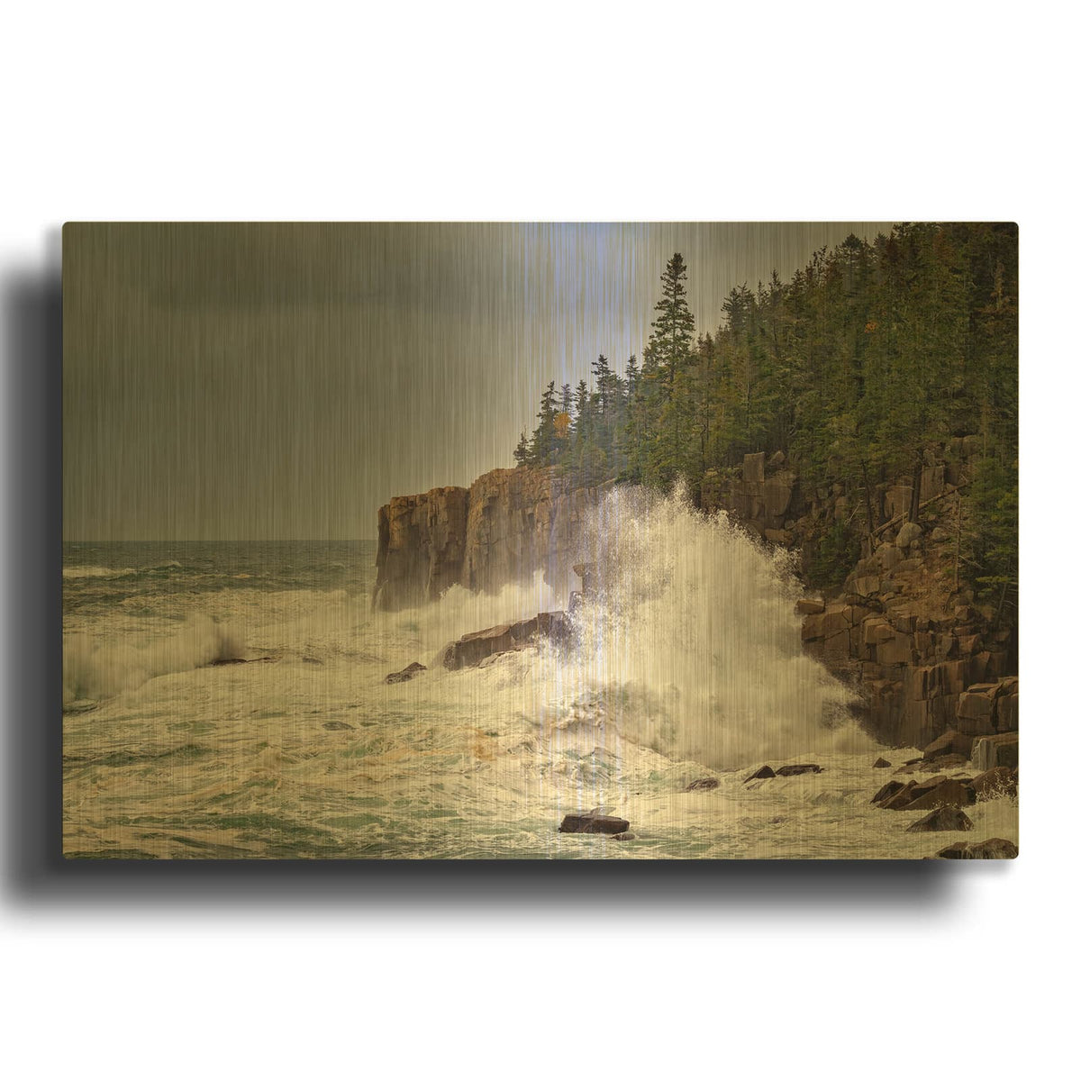 'Autumn Storm In Acadia' By Rick Berk Gold Metal Wall Art