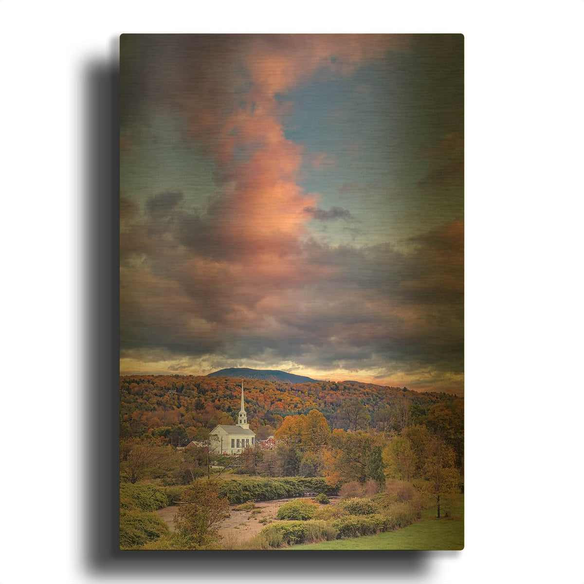 'Autumn Dusk At Stowe' By Rick Berk Gold Metal Wall Art
