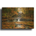 'Autumn At The Stone Bridge' By Rick Berk Gold Metal Wall Art