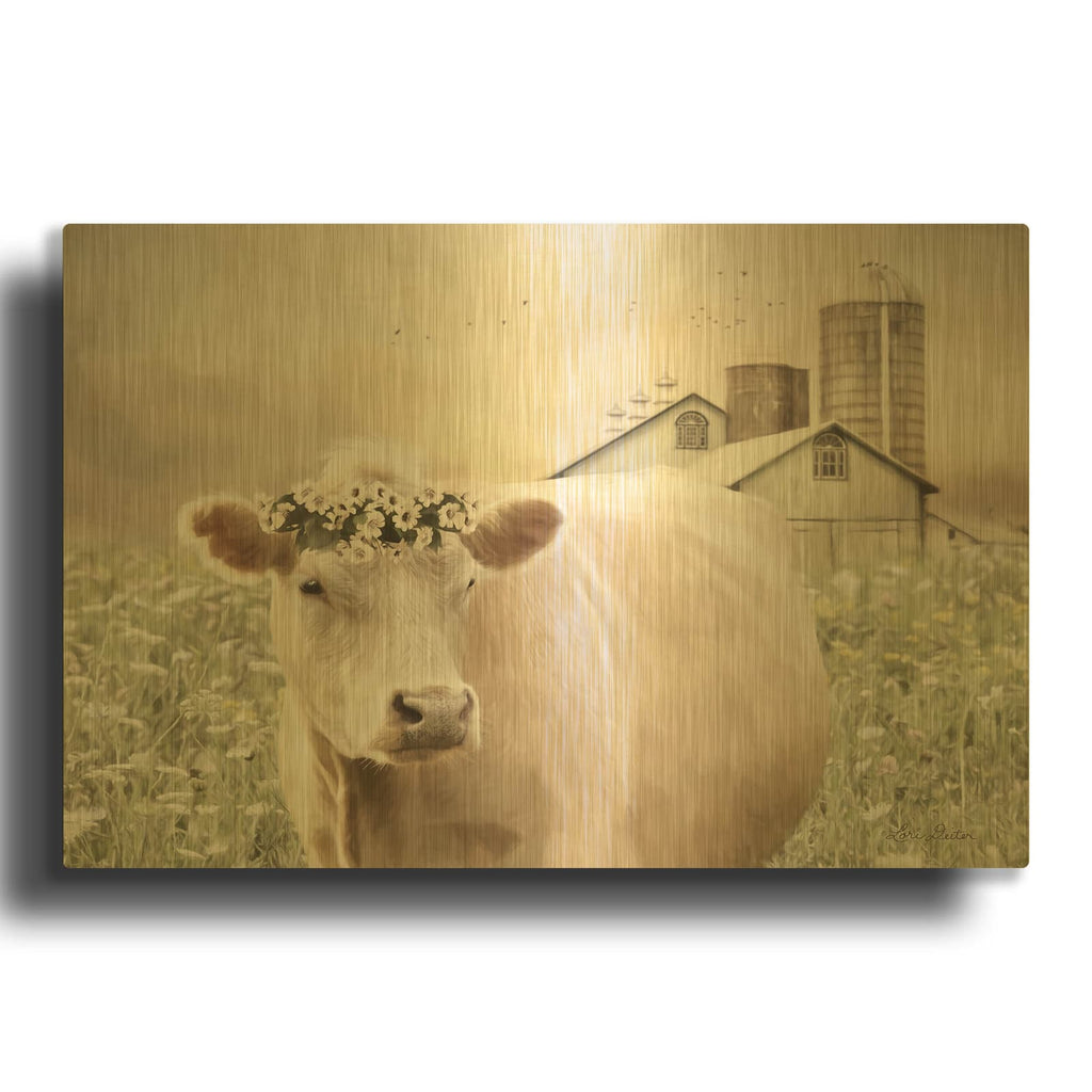 'Sweet Lady' By Lori Deiter Gold Metal Wall Art