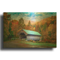 'Autumn At Bennet Bean Bridge' By Rick Berk Gold Metal Wall Art