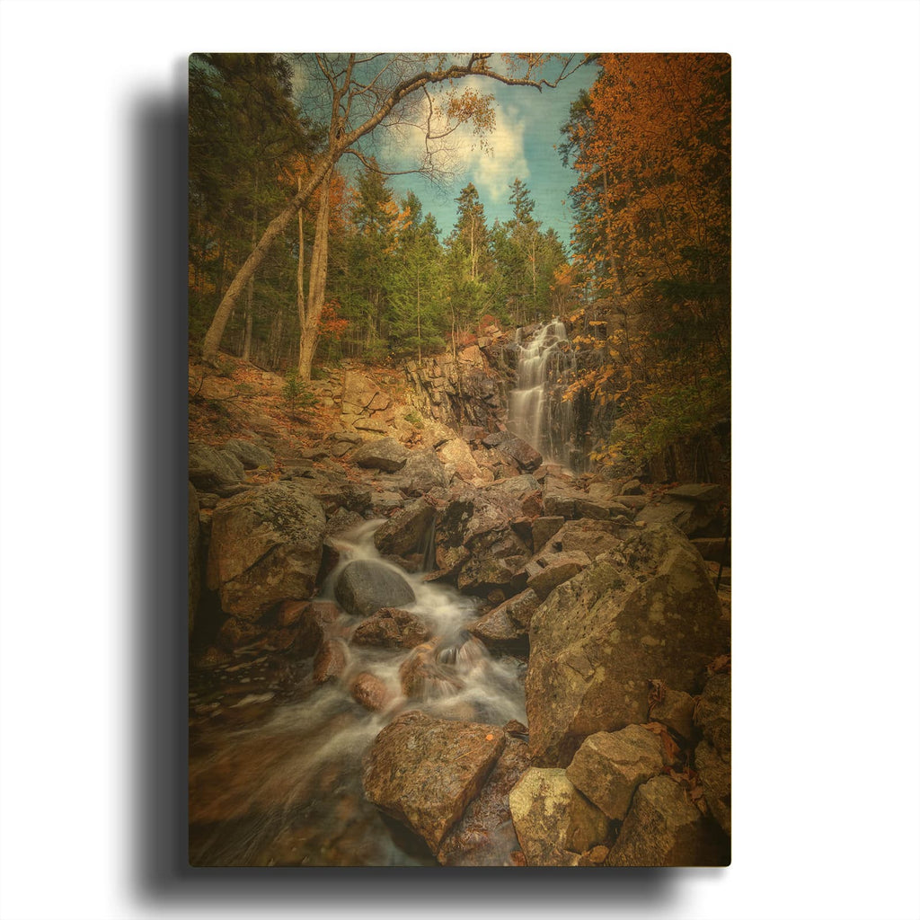 'Autumn Afternoon At Hadlock Falls' By Rick Berk Gold Metal Wall Art