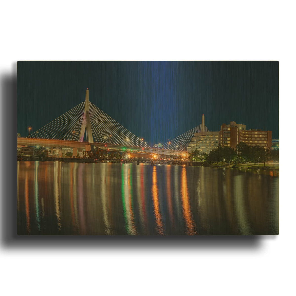 'Zakim Bridge' By Rick Berk Gold Metal Wall Art