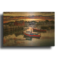 'Sunrise In Rockport' By Rick Berk Gold Metal Wall Art