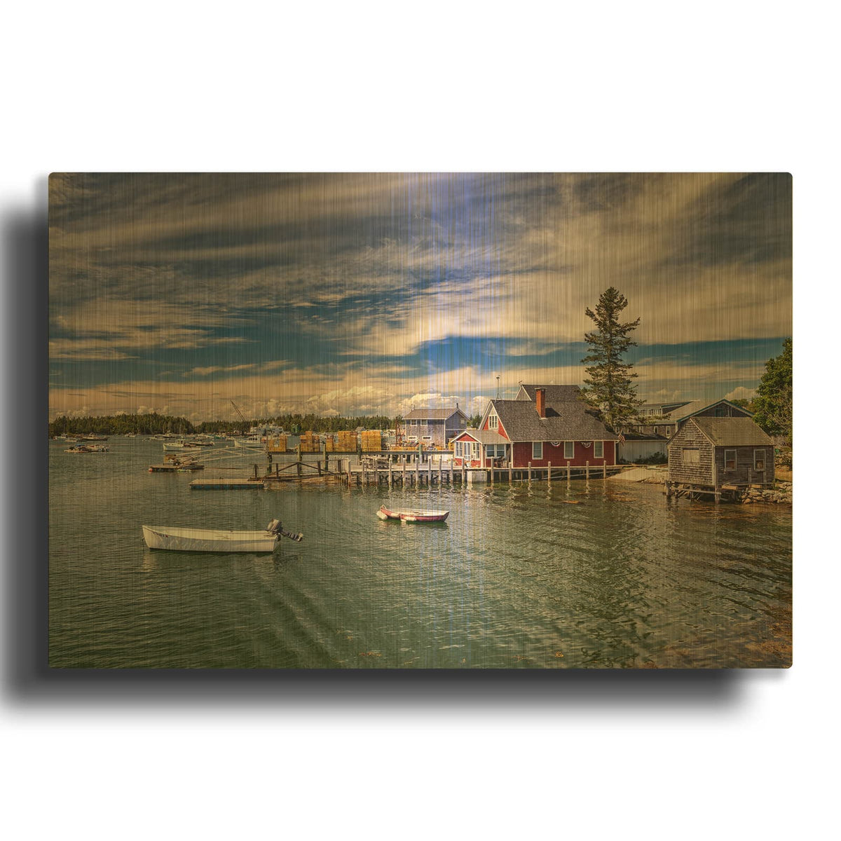 'Summer Day On Vinalhaven' By Rick Berk Gold Metal Wall Art